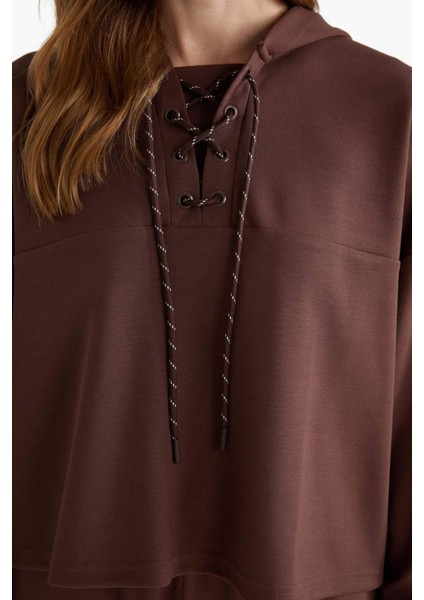 Modal Bağlama Detaylı Sweatshirt G0002AX25WN