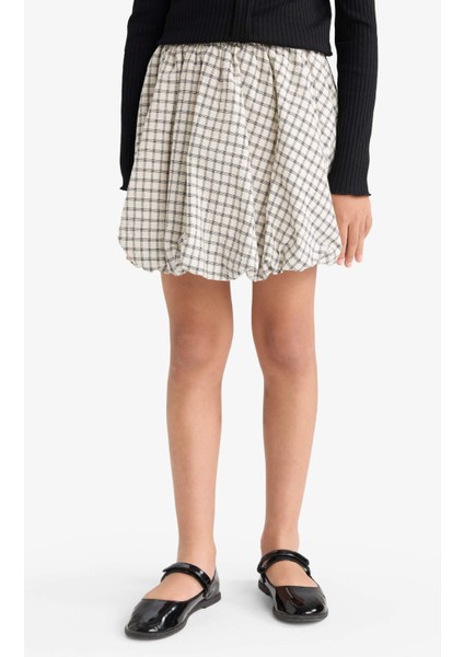 Kız Çocuk Dokuma Kareli Balon Etek G1606A825AU