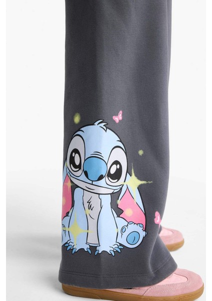 Kız Çocuk Disney Lilo & Stitch 2'li Takım Sweatshirt Eşofman Altı