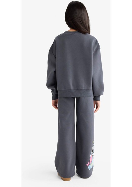 Kız Çocuk Disney Lilo & Stitch 2'li Takım Sweatshirt Eşofman Altı