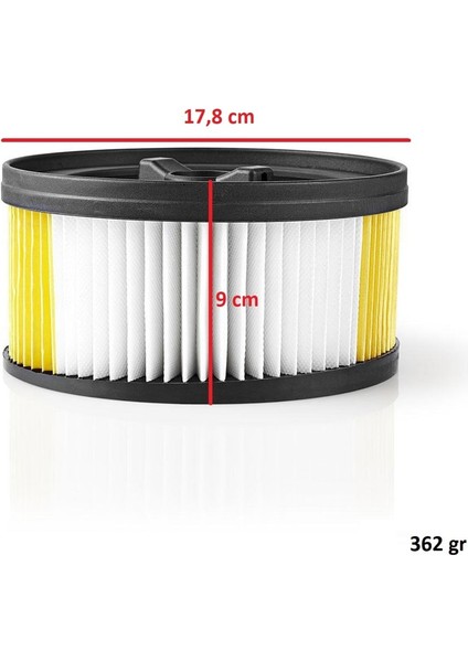 Ile Uyumlu Wd 5600 Nano 5.400 6.414-960.0 Yuvarlak Elektrikli Süpürge Hepa Filtre