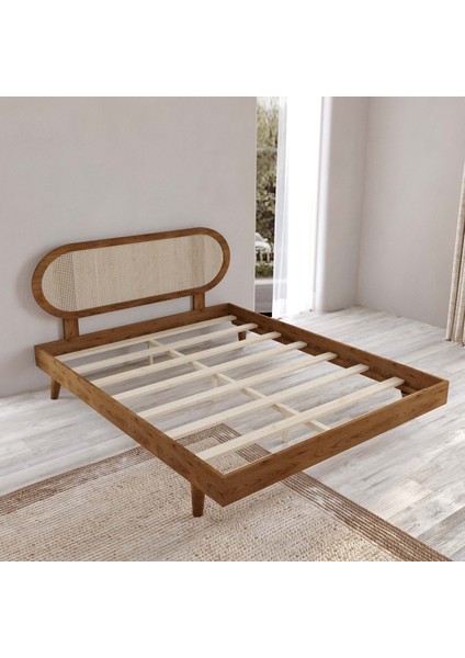 Padova Hazeran Ahşap Ceviz Karyola | Kolay Kurulum fiyatları