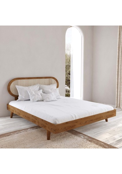 Padova Hazeran Ahşap Ceviz Karyola | Kolay Kurulum modelleri