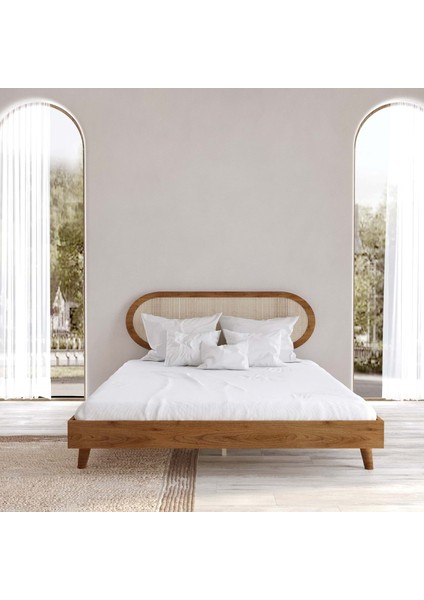 Padova Hazeran Ahşap Ceviz Karyola | Kolay Kurulum indirimleri