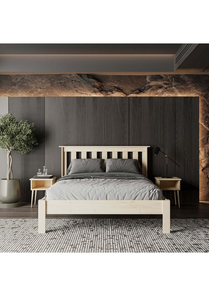 Shark New Ahşap Doğal Karyola | Kolay Kurulum fiyatları