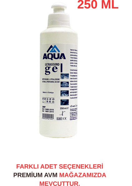 Aqua 250 ml Ultrason Ekg ve Epilasyon Jeli | Cilt Dostu, Kokusuz, Hipoalerjenik