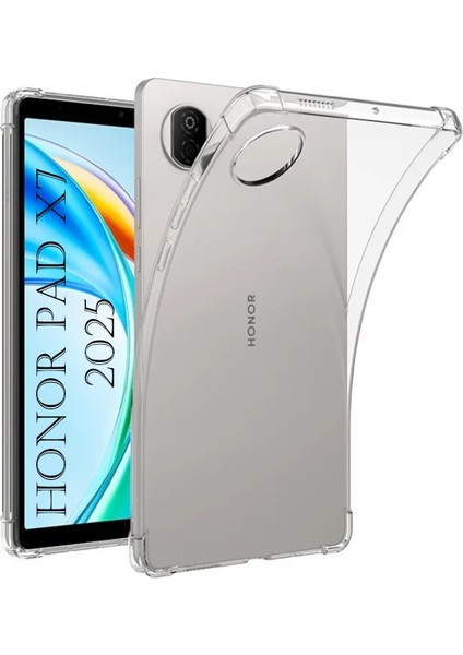 Honor Pad X7 8.7 Inç Kılıf Şeffaf Köşe Korumalı Crystal Clear Silikon Arka Kapak