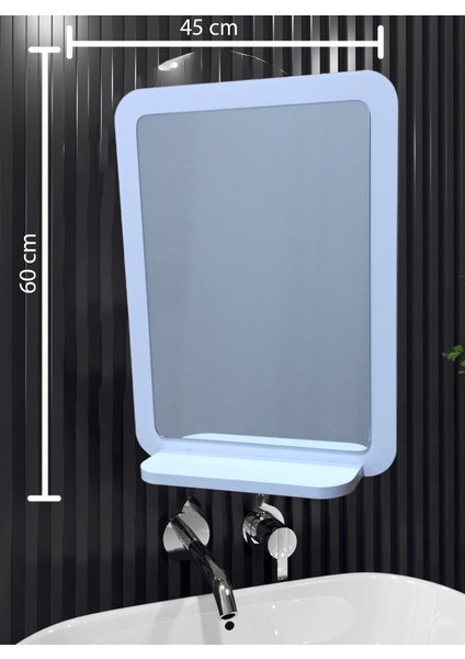 Dikey yuvarlak köşeli BANYO60X45 Wc Antre Koridor Yemek Odası Yatak Odası Salon Ofis Aynası modelleri