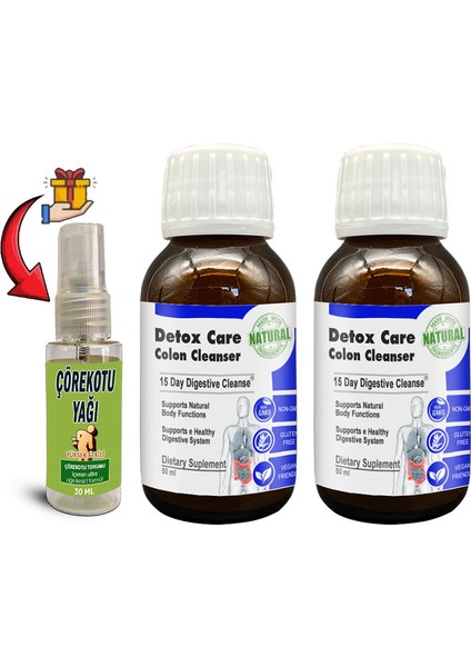 Detox Care 2 Kutu 15 Günlük Pratik Şurup Formülü + Çörek Otu Masaj Yağı 30 ml