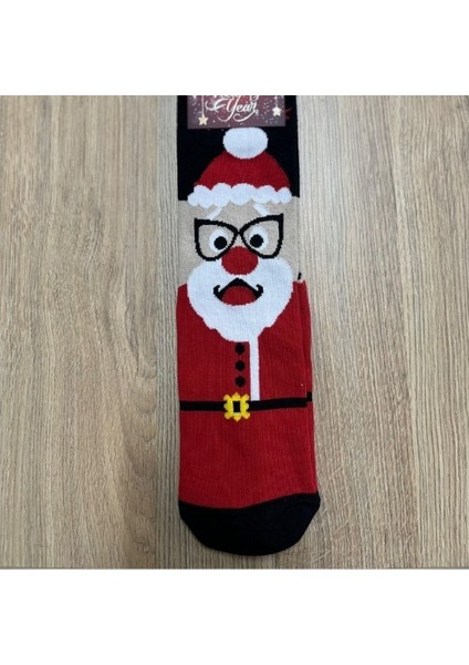 Noel Baba Gözlüklü Desenli Unisex Soket Çorap – Tüylü Pamuk Elastan Karışımı, 200 Iğne Konforlu, Yumuşak Dokulu, Kış Temalı Eğlenceli ve Sıcak Tutucu Çorap fiyatları