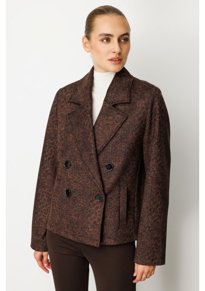 Kruvaze Yaka Desenli Mont 8021-26K fiyatları