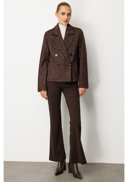 Kruvaze Yaka Desenli Mont 8021-26K modelleri