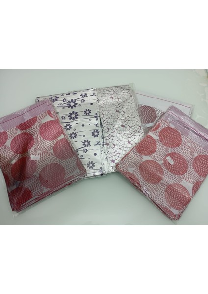 10 Adet Yapışkanlı Metalize Hediye Poşeti Hediye Ambalaj Paketi