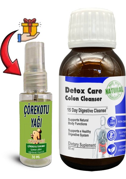 Detox Care: 1 Adet 15 Günlük Pratik Şurup Formülü + 30 ml Çörek Otu Masaj Yağı