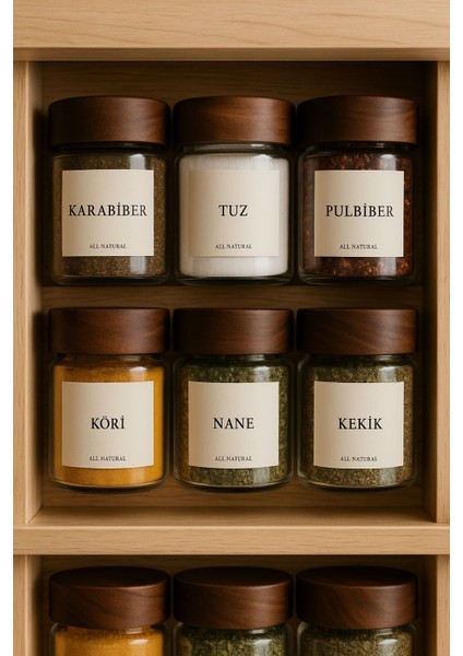 Akasya Kapaklı Baharatlık 6'lı (Etiketli ) fiyatları