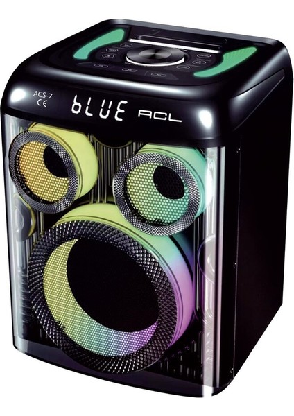 Acs-7 50W Gücünde 8”inch Hoparlörlü Mikrofonlu, Rgb Işıklı Bluetooth Hoparlör fiyatları
