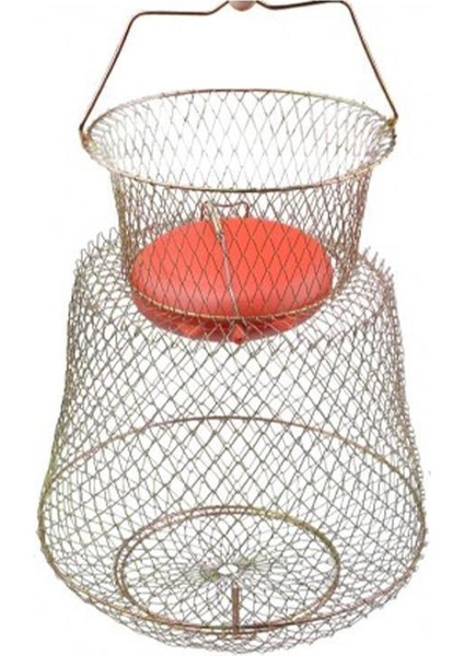 Şamandıralı Tel Livar Balık Sepeti 12MM Göz 20X30CM