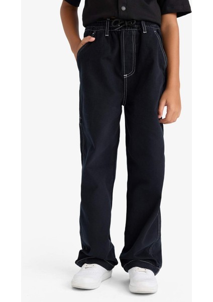 Erkek Çocuk Loose Fit Standart Paça Gabardin Pantolon G1866A825AU