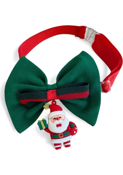 Noel Baba Küçük Irk Köpek Papyon Tasması | Kırmızı Fiyonk Boyun Aksesuarı | Noel Temalı Köpek Süsü fiyatları