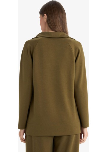 Regular Fit Kayık Yaka Uzun Kollu Tunik