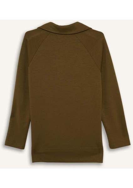 Regular Fit Kayık Yaka Uzun Kollu Tunik