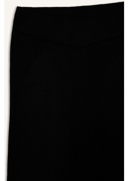 Kız Çocuk Beli Lastikli Flare Fit Triko Pantolon F3823A825WN