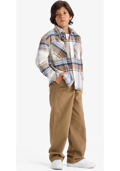 Erkek Çocuk Loose Fit Standart Paça Gabardin Pantolon G1865A825AU