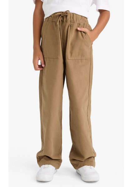 Erkek Çocuk Loose Fit Standart Paça Gabardin Pantolon G1865A825AU