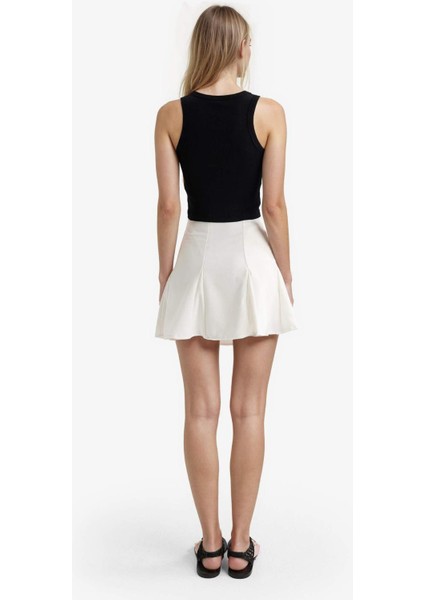 A Kesim Normal Bel Penye Astar Krep Mini Etek G1975AX25AU