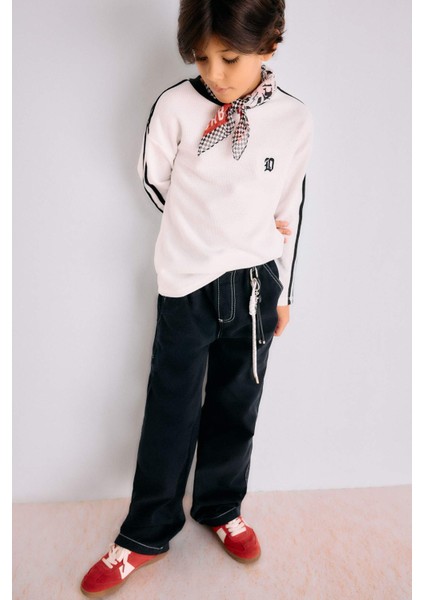 Erkek Çocuk Loose Fit Standart Paça Gabardin Pantolon G1866A825AU