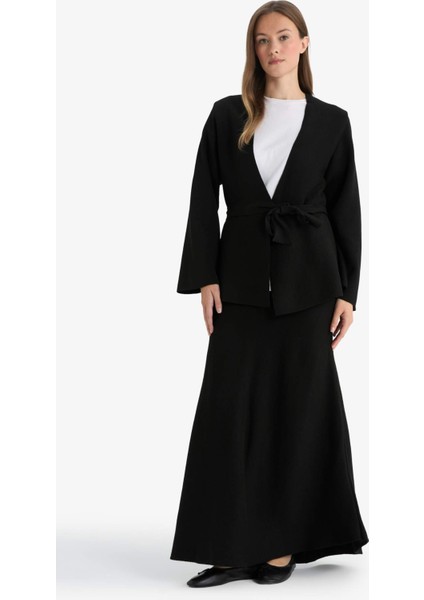 A Kesim Maxi Triko Etek F9929AX25AU