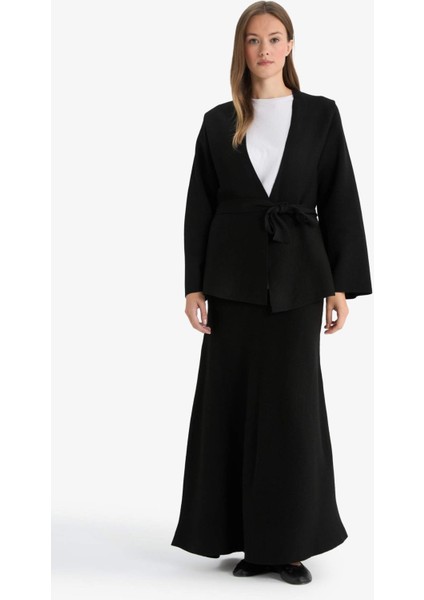 A Kesim Maxi Triko Etek F9929AX25AU