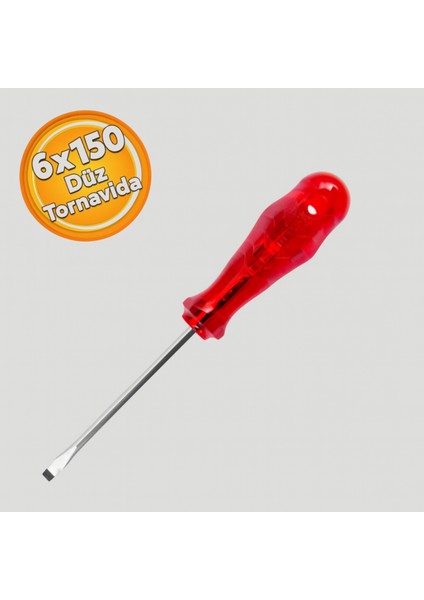 Izeltaş Kraft Seri Düz Uçlu Tornavida 6X150 mm