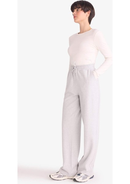 Wide Leg Beli Bağcıklı Cepli Eşofman Altı