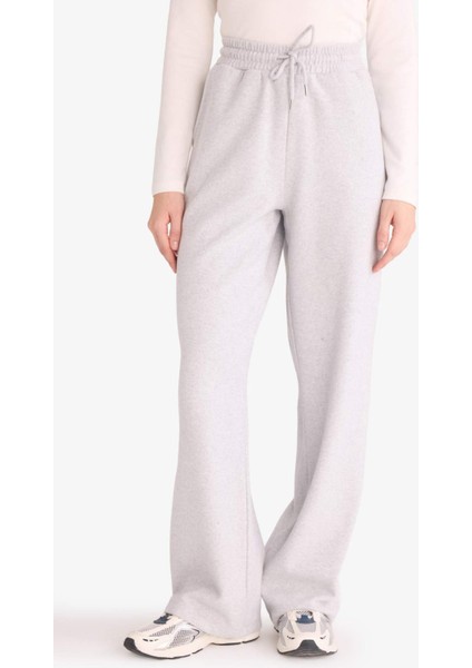 Wide Leg Beli Bağcıklı Cepli Eşofman Altı