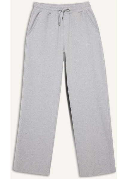 Wide Leg Beli Bağcıklı Cepli Eşofman Altı