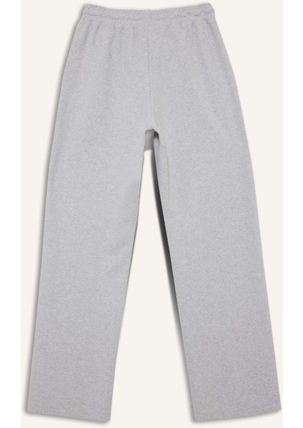 Wide Leg Beli Bağcıklı Cepli Eşofman Altı