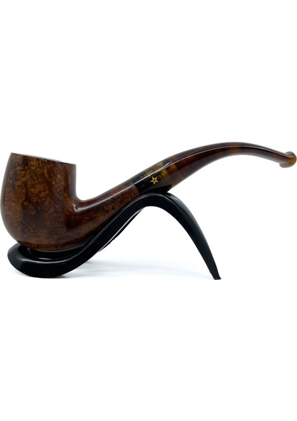 Sarı Yıldız Bent Apple 9 mm Filtreli Ebonit Saplı Pipo X-160 237194