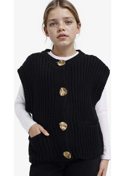 Kız Çocuk Bisiklet Yaka Düğmeli Süveter G1625A825AU