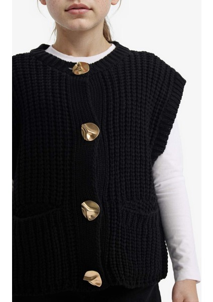 Kız Çocuk Bisiklet Yaka Düğmeli Süveter G1625A825AU