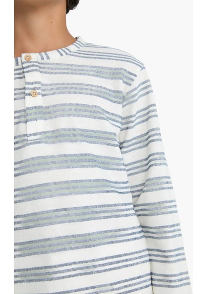 Erkek Çocuk Bisiklet Yaka Çizgili Sweatshirt G2556A825AU