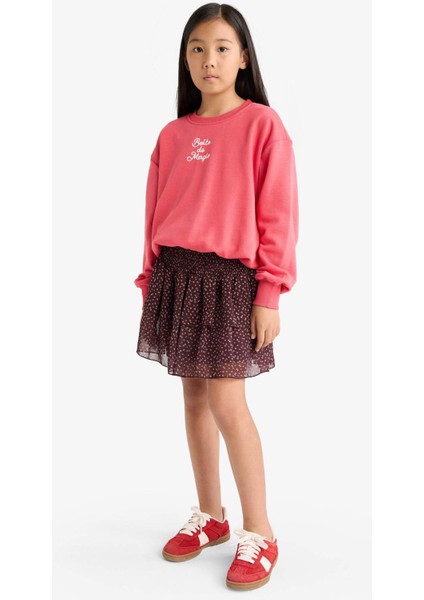 Kız Çocuk Tül Çiçek Desenli Etek G1610A825AU