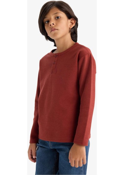 Erkek Çocuk Bisiklet Yaka Uzun Kollu Tişört G1811A825AU