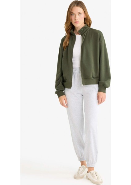 Jogger Fit Beli Lastikli Basic Düz Cepli Eşofman Altı