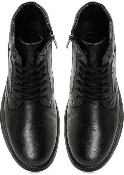 Erkek Siyah Hakiki Deri Kaymaz Taban Bot 40-41-42-43-44-45 Numara fırsatları