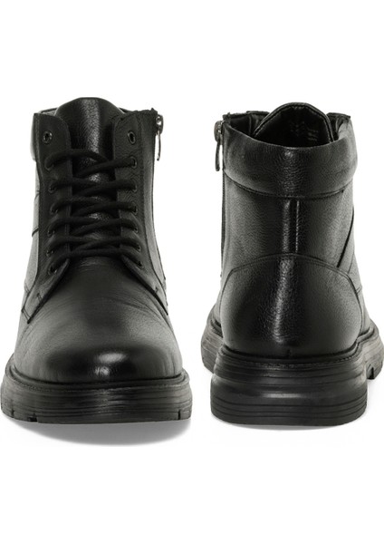 Erkek Siyah Hakiki Deri Kaymaz Taban Bot 40-41-42-43-44-45 Numara indirimleri