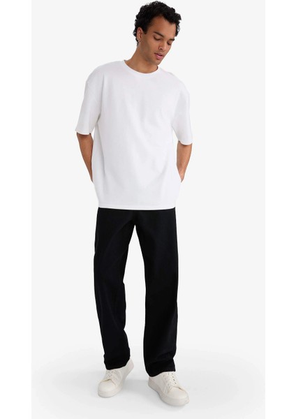 E5388AXNM40 Siyah Baggy Fit Geniş Paça Jean Pantolon