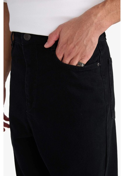 E5388AXNM40 Siyah Baggy Fit Geniş Paça Jean Pantolon indirimleri