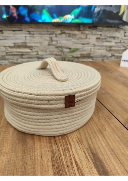 Çok Amaçlı Düzenleyici Kapaklı Sepet,kapaklı Saklama Kutusu ,kapaklı Organizer 25X10 - Orta Boy