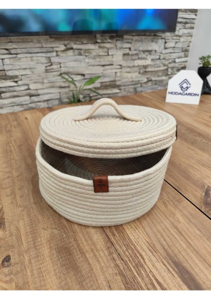 Çok Amaçlı Düzenleyici Kapaklı Sepet,kapaklı Saklama Kutusu ,kapaklı Organizer 25X10 - Orta Boy fırsatları